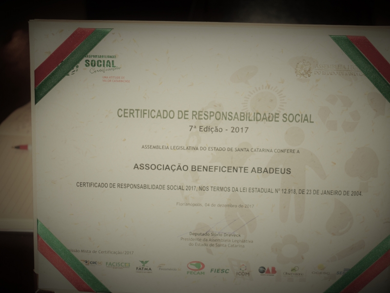 Certificado De Responsabilidade Social De Santa Catarina E